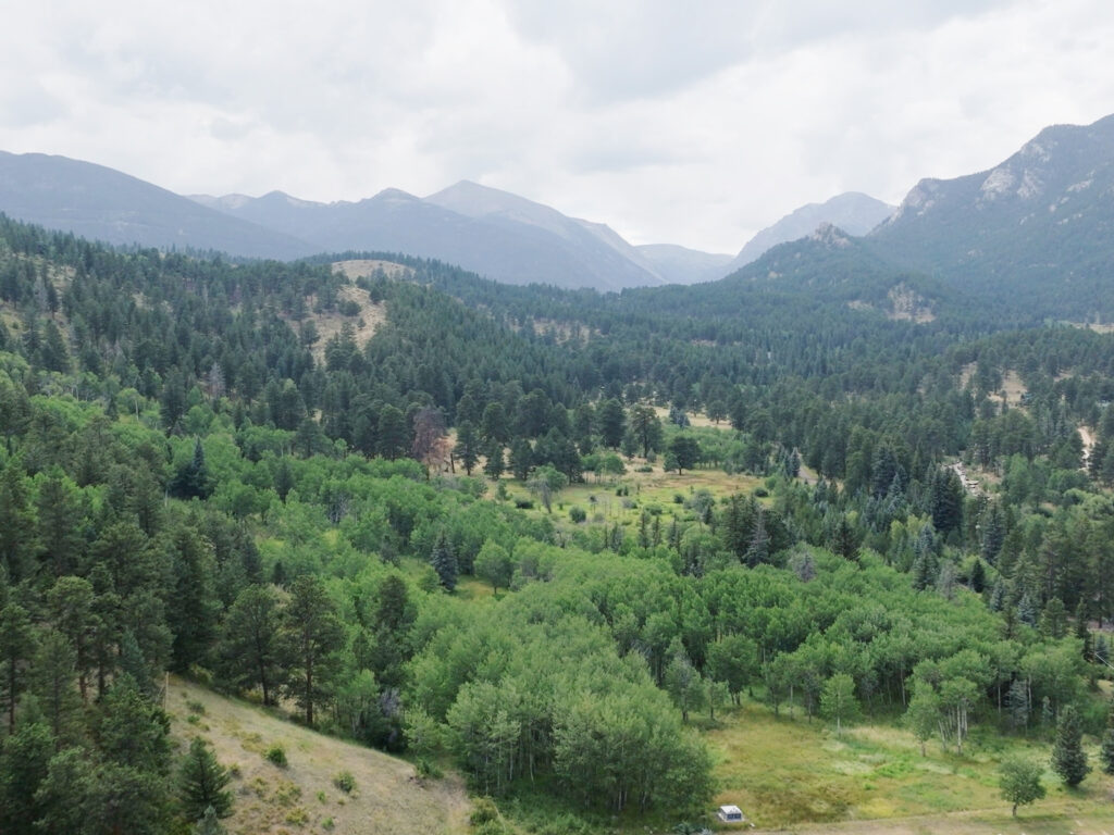View of Rocky Mountain National Park from Harmony Recovery